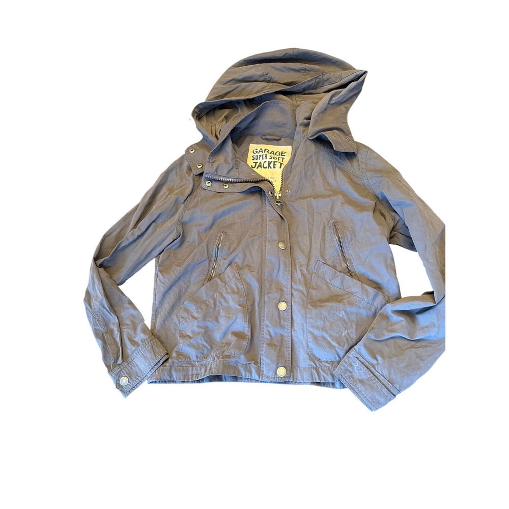 Garage Super Soft Jacket Hooded Lightweight Utility Gray M